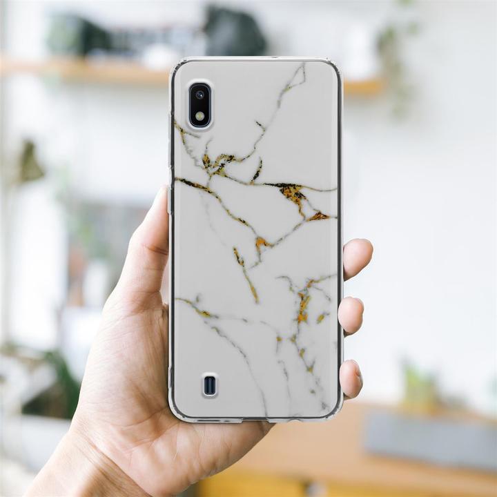 Image du produit Cadorabo Couverture IMD TPU Marbre coloré (Samsung Galaxy A10, HTC One M10)