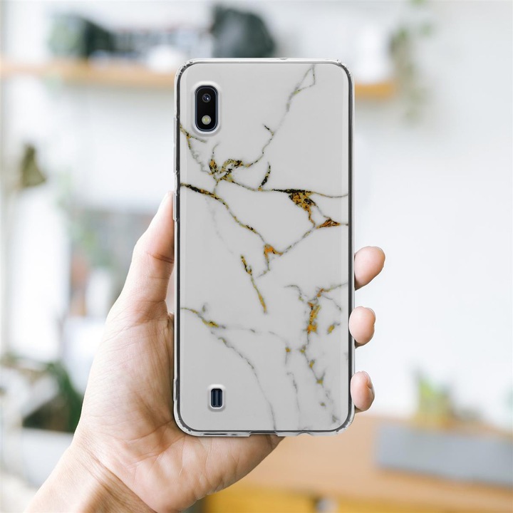 Produktbild Cadorabo IMD TPU Bunter Marmor Cover (Samsung Galaxy A10, HTC One M10)