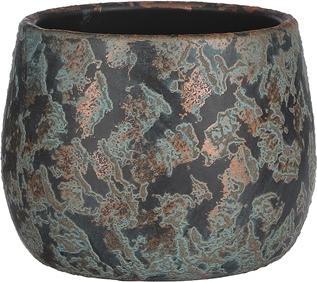 Mica Flowerpot Clemente 1034808, ceramics, Ø 16.5 cm, copper