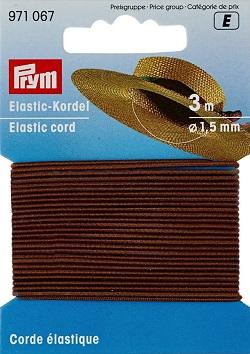 Immagine prodotto Prym Cordoncino elastico, marrone 1,5 mm, carta 3 m