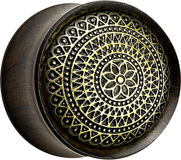 Immagine prodotto Star Piercing Spina svasata con motivo a reticolo in ebano (Ottone, Organico)