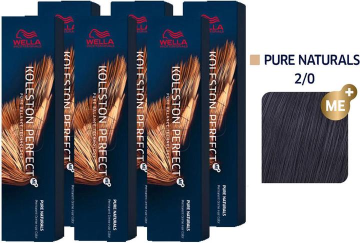 Produktbild Wella Koleston Perfect ME+ Pure Naturals 6er Set 2/0 Schwarz (0, 2)
