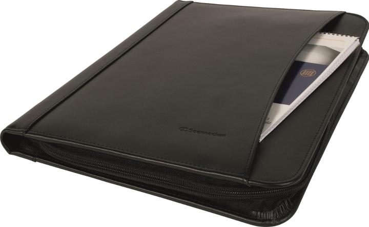 Image du produit Soennecken Porte-bloc DÜSSELDORF Dimensions : 34 x 27 x 4 cm (l x h x p) Matériau : similicuir Couleur : noir (A4, 1 x)