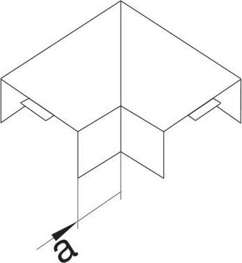 Produktbild Hager TEH R2555VERZ Flachwinkel schnittkaschierend Stahl zu LFS 40x60mm verzinkt