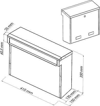 Actual product image SafePost 925 Fence letterbox rear removal