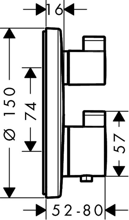 Actual product image hansgrohe Ecostat S chrome