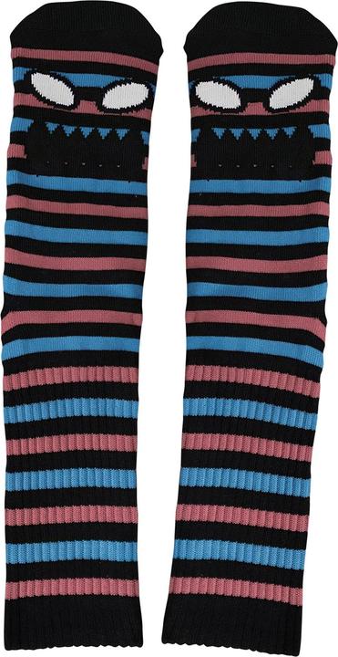 Actual product image Toy Machine Monster Face Mini Stripe Crew Socks (One size)