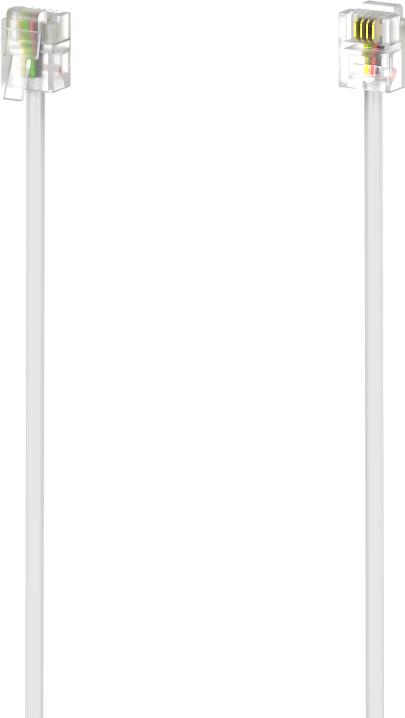 Image du produit Hama Câble modulaire, connecteur 6p4c - connecteur 6p4c, 6 m, blanc