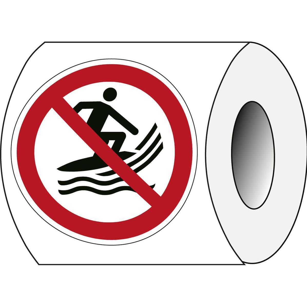 Brady ISO-Sicherheitsschild - Keine Surf-Fahrzeuge (P/P059/NT/PE-DIA50-250)