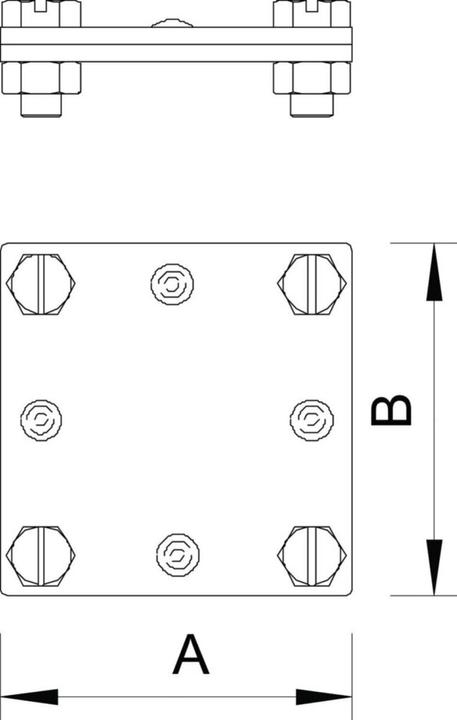 Produktbild OBO Bettermann Vertr Kreuzverbinder o.Zwischenplatte 256 A-DIN 3