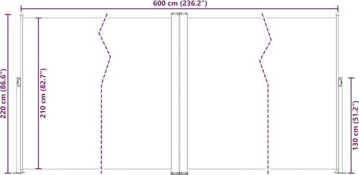 Image du produit vidaXL Auvent latéral (6 m)