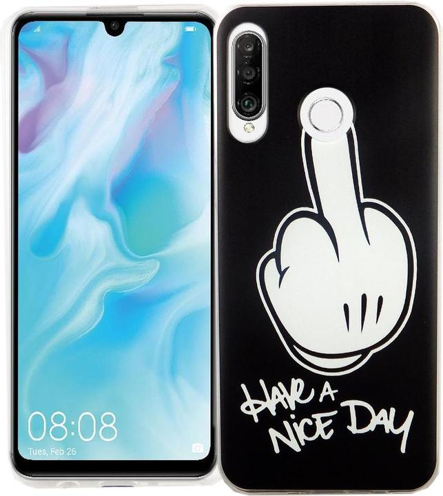 Produktbild König Design Huawei P30 Lite Hülle Case Handy Cover Schutz Tasche Schutzhülle Bumper Schwarz (Huawei P30 Lite)