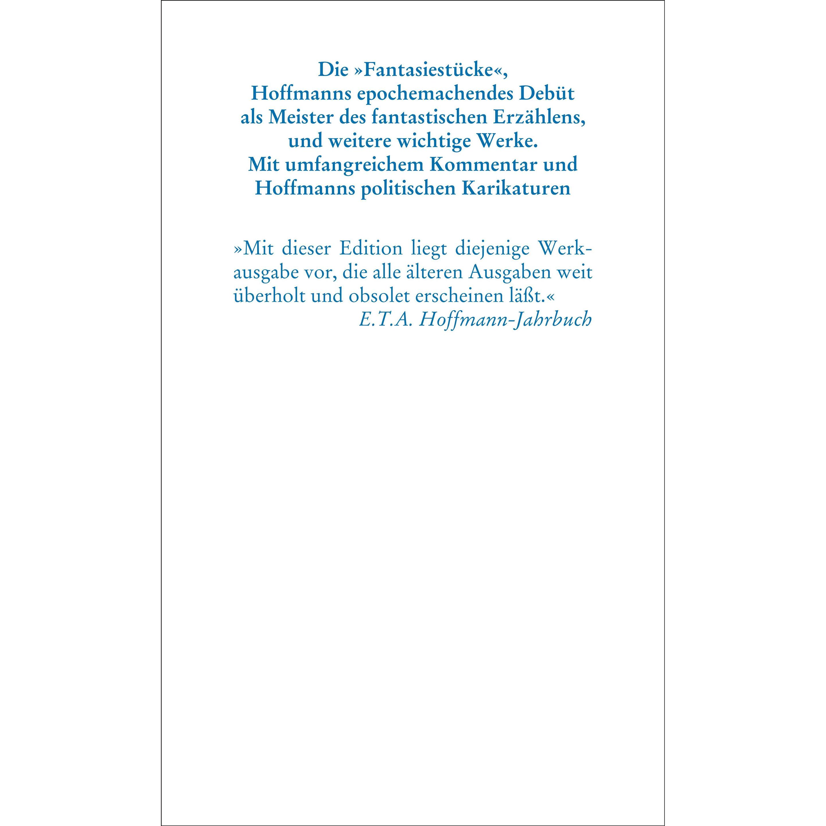 Fantasiestücke in Callot's Manier, Belletristik von E. T. A. Hoffmann