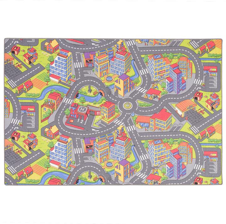 Produktbild Snapstyle Kinder Spiel Teppich Strassenteppich 3D Big City (80 x 160 cm)