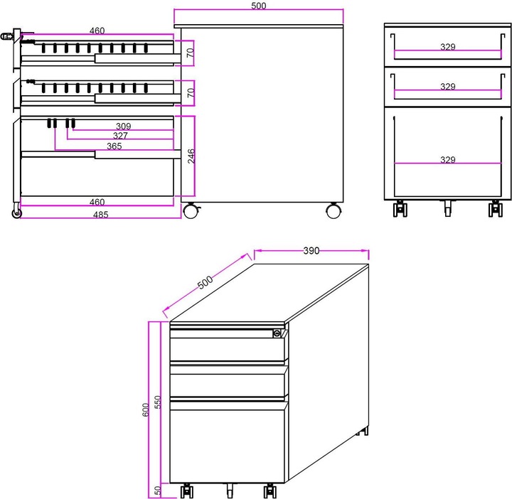 Produktbild Hjh Office Color Os (60.5 x 39 x 50 cm)