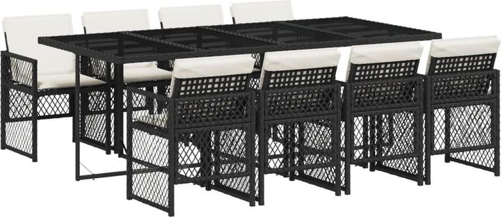 Image du produit VidaXL Meuble de jardin Ensemble de jardin 9pcs. noir Poly rotin (220 cm)