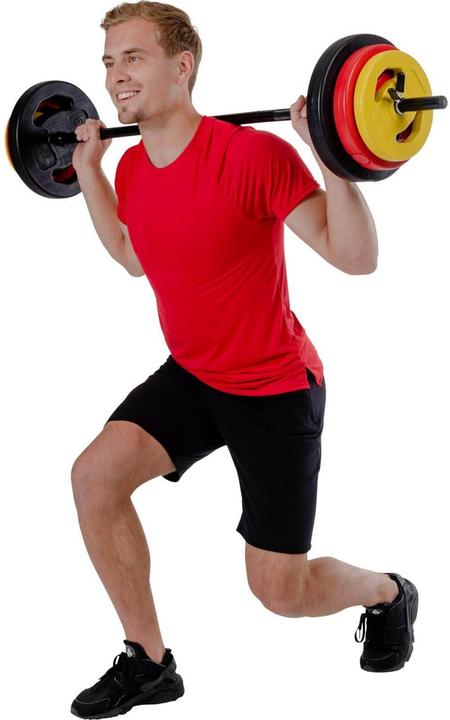 Actual product image Pure2improve Barbell set Incl. weights (2 x 5 kg, 2 x 2.5 kg, 2 x 1.25 kg)