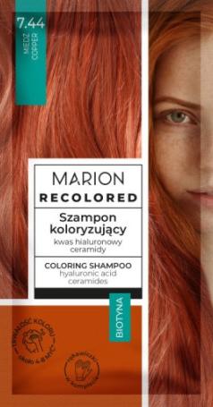 Marion Recolored Colouring Shampoo 7.44 Copper 35Ml (35 ml, Flüssiges Shampoo)