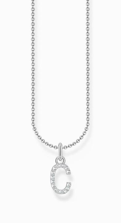 Immagine prodotto Thomas Sabo Catena con ciondolo a forma di lettera C in argento (Argento 925, 38 - 45 cm)