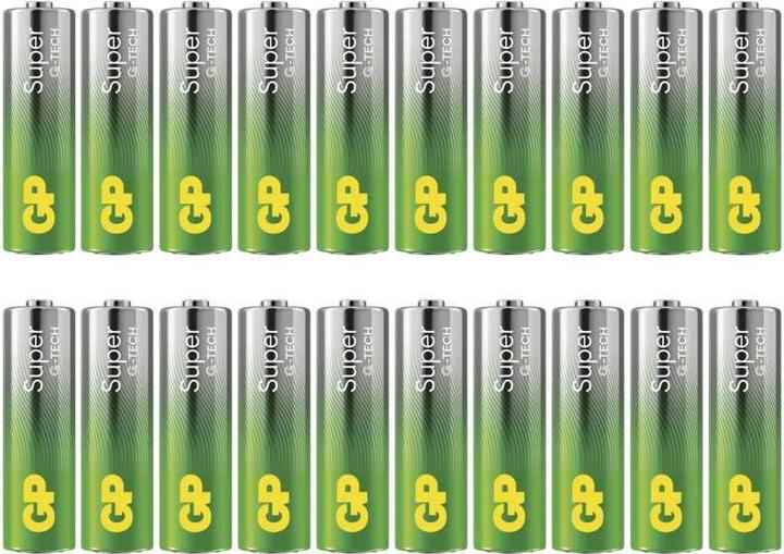 Actual product image GP Batteries GP alkaline battery SUPER AA (LR6)- 20ks (20 pcs., AA)