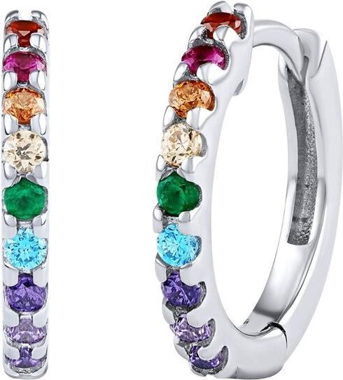 Produktbild Silvego Daymen Silver Hoop Earrings with Brilliance Zirconia DCC20480EC