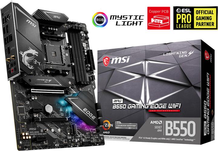 Produktbild MSI Mpg B550 Gaming Edge Wifi (AM4, AMD B550, ATX)