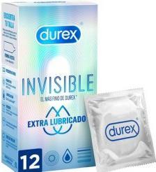 Actual product image Durex Invisible Extra Lubricated 12 Units (12 pcs.)