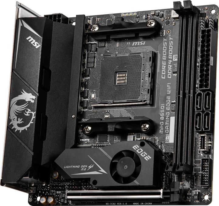 Actual product image MSI Mpg B550i Gaming Edge Wifi (AM4, AMD B550, Mini-ITX)