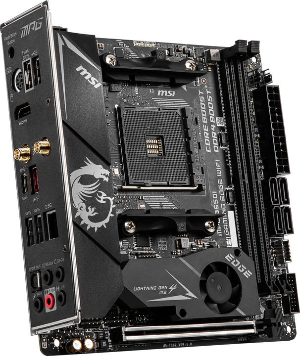 Actual product image MSI Mpg B550i Gaming Edge Wifi (AM4, AMD B550, Mini-ITX)