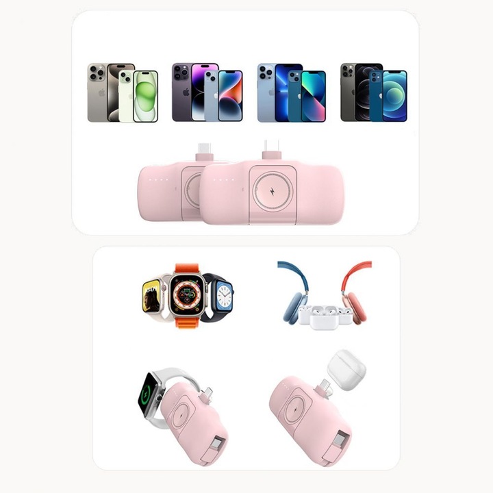 Actual product image Wozinsky Pink (5000 mAh, 15 W)