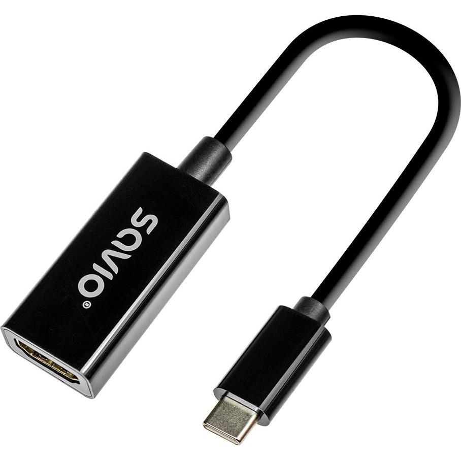 Thumbnail - Savio AK-79 (USB Typ-C, 2.50 cm), Data + Video Adapter, Schwarz
