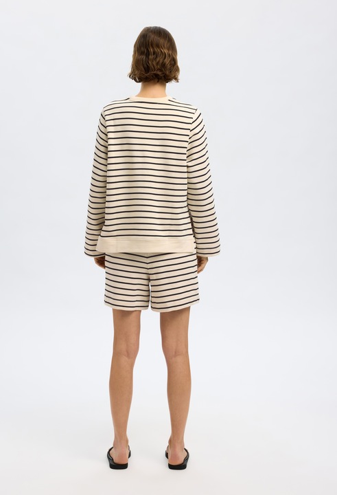Produktbild Selected Femme Gestreiftes Baumwoll Sweatshirt (M)