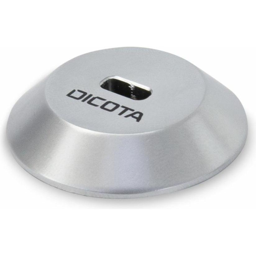 Dicota Laptop Lock Anchor Plate for T-Lock silver, Notebook Security, Silber