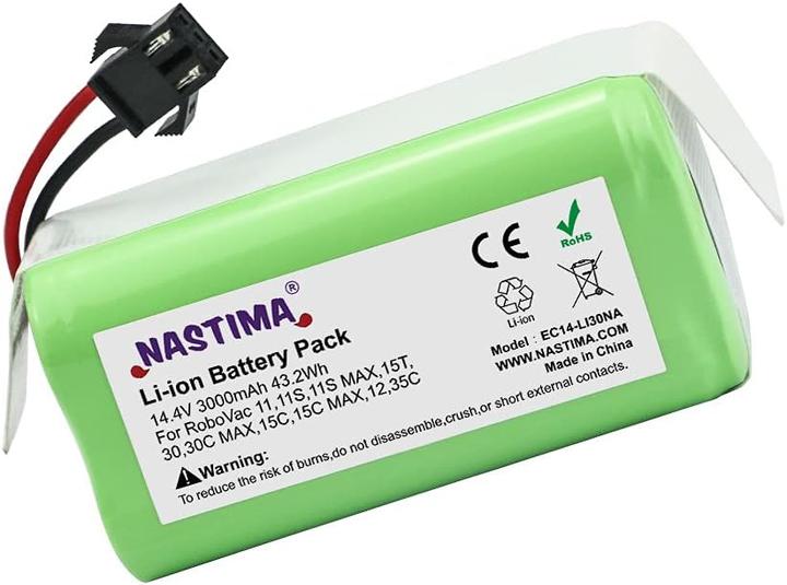 Nastima 14.4V 3000mAh Lithium-Ionen-Ersatzakku Kompatibel mit Eufy RoboVac 11
