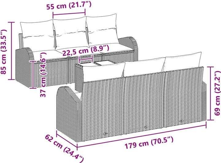 Produktbild vidaXL Gartensofa-set