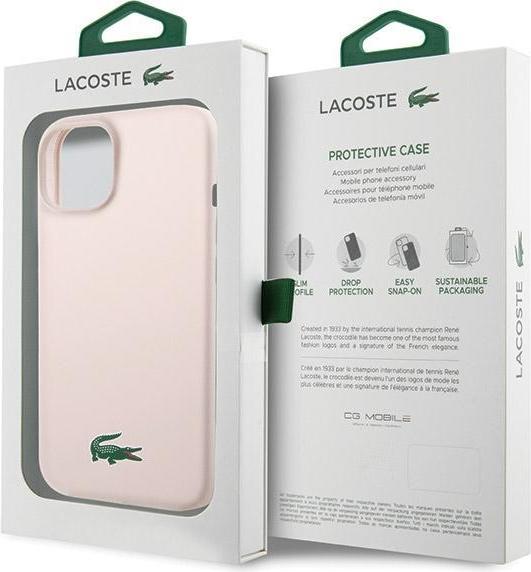 Produktbild Lacoste LCHMP15SSLOI iPhone 15 / 14 / 13 6.1" różowy/pink hardcase Silicone MagSafe (Apple iPhone 15)