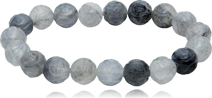 Immagine prodotto Leyda Bracciale in quarzo grigio (19 cm, Pietra colorata)