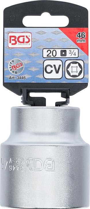 Produktbild BGS Steckschlüssel-Einsatz Sechskant Antrieb Innenvierkant 20 mm (3/4") SW 46 mm (46 mm)