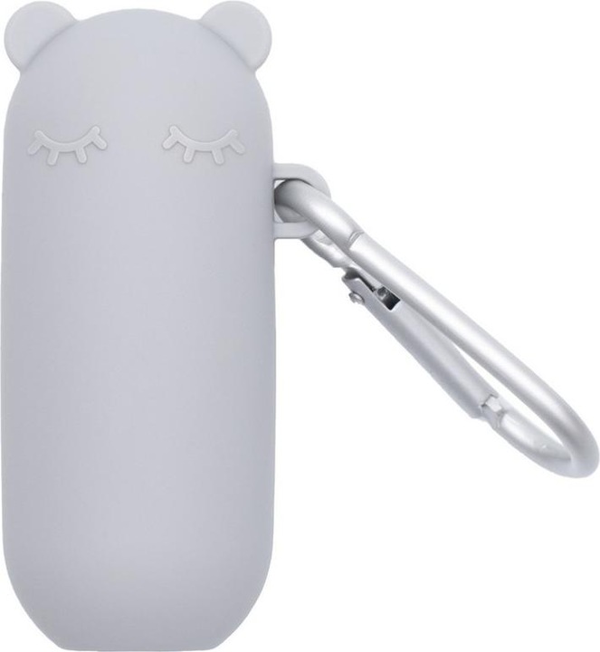 Produktbild We Might Be Tiny Keepie "Bear" & Bendie Straw Trinkhalm, grey (1 x)