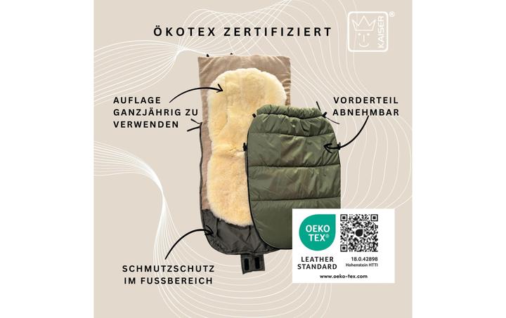 Produktbild Kaiser Baby Kaiser Thermo Fusssack mit Lammfelleinlage Sheepy, kaki