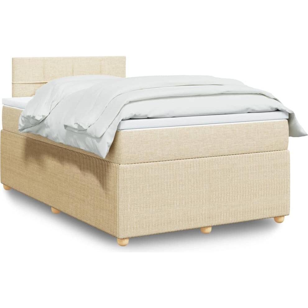 VidaXL, Bett, Bo x springbett mit Matratze 120 x 190 cm Stoff (120 x 190 cm)