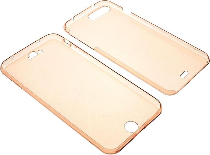 Produktbild König Design Apple iPhone 8 Plus Full Body 360 Silikon Schutzhülle Handyhülle Case Hülle Pink (Apple iPhone 8 Plus)