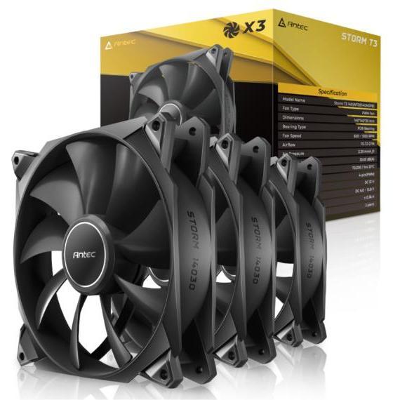 Antec Storm T3 PWM PC-Lüfter 140 (140 mm, 3x) (STORM T3 140_3PKS)