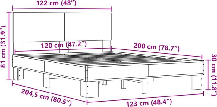 Image du produit vidaXL Bettgestell (120 x 200 cm)