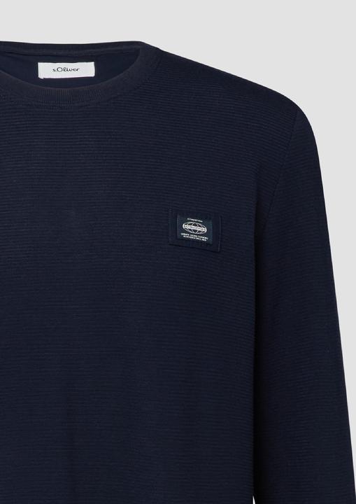 Produktbild s.Oliver T-Shirt Strukturiertes Longsleeve mit Ärmelbündchen (M)