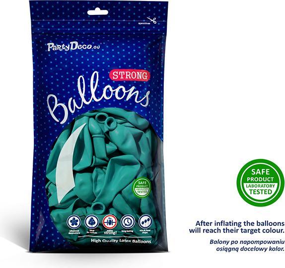 Actual product image Partydeco Strong Balloons 27cm, Pastel Lagoon Blue (1 pkt / 50 pc.) (50x)