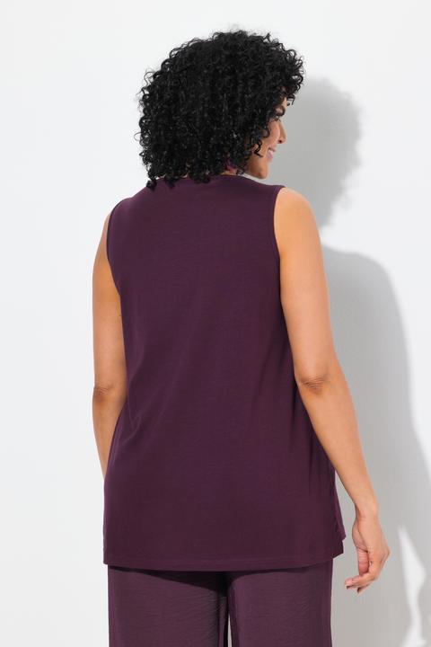 Actual product image Ulla Popken Keyhole Cutout Sweetheart Neckline Tank Top (58)