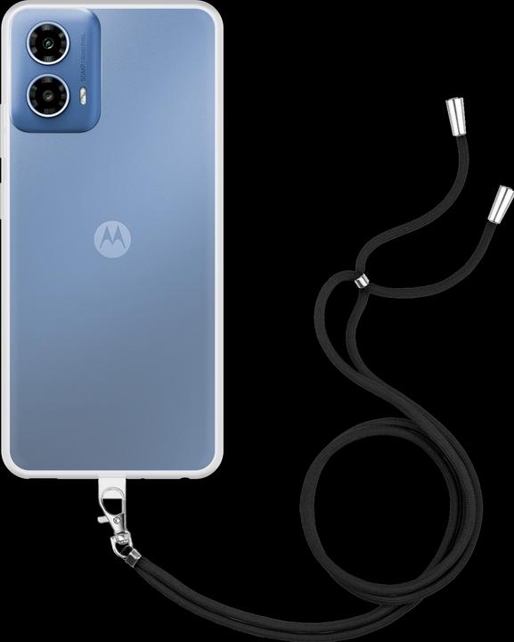 Actual product image Cazy Mobile Phone Chain Case Compatible with Motorola Moto G34 - Silicone Mobile Phone Case with Strap
