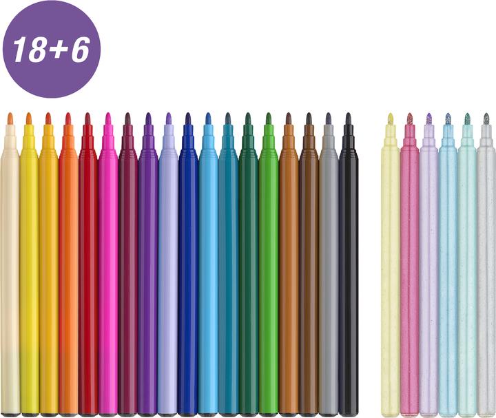 Produktbild Faber-Castell Felt-tip pen unicorn (multicolour, 24 x)