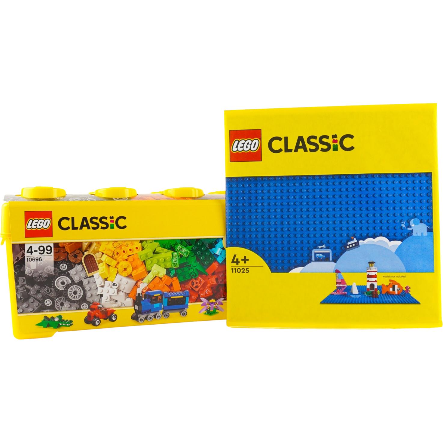 LEGO Classic Bausteine Box + 1 blaue Platte - 10696 NEU! Teile 485x (10696, LEGO Classic)